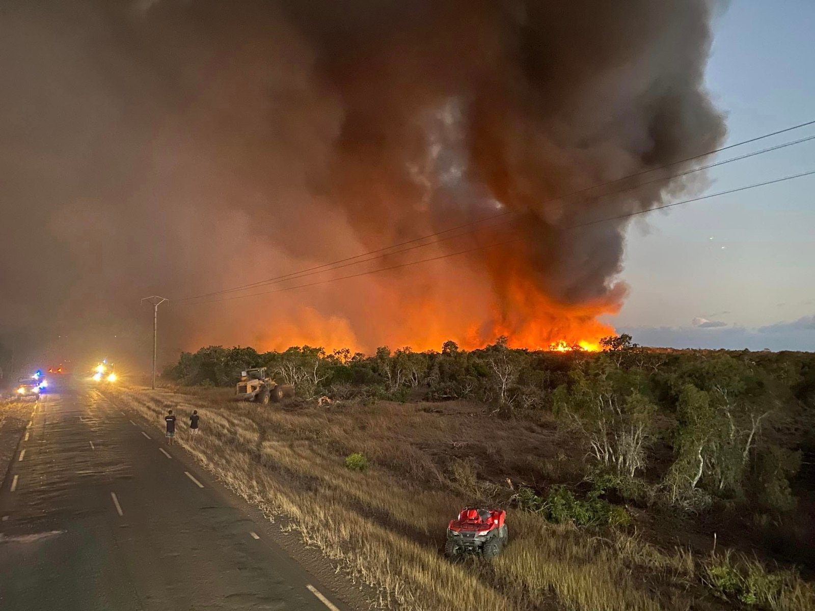 Feu de brousse en Nouvelle-Calédonie