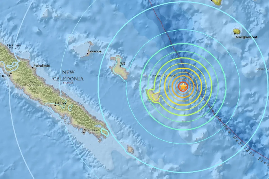 Illustration d’un fort séisme au large de Maré en Nouvelle-Calédonie
